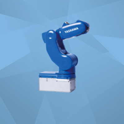 kleiner blauer roboter